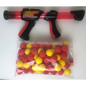 Hog Wild Atomic Power Popper Red Pump Launcher With Soft Red/Yellow Ammo Balls